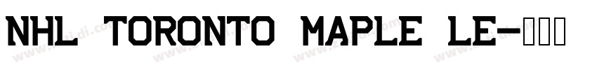 NHL Toronto Maple Le字体转换
